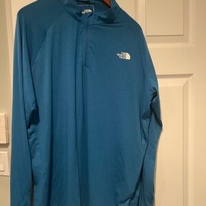 The North Face Blue Pullover Dri Fit Stretch 1/4 Zip  XXL